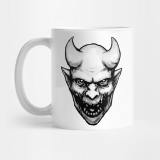 Demon head (B&W) Mug